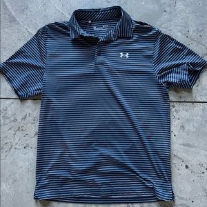 Mens Under-armor Navy Golf Polo